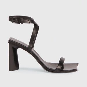 BALENCIAGA MOON LEATHER ANKLE-STRAP SANDALS IN BLACK SIZE EU 38/ US 8